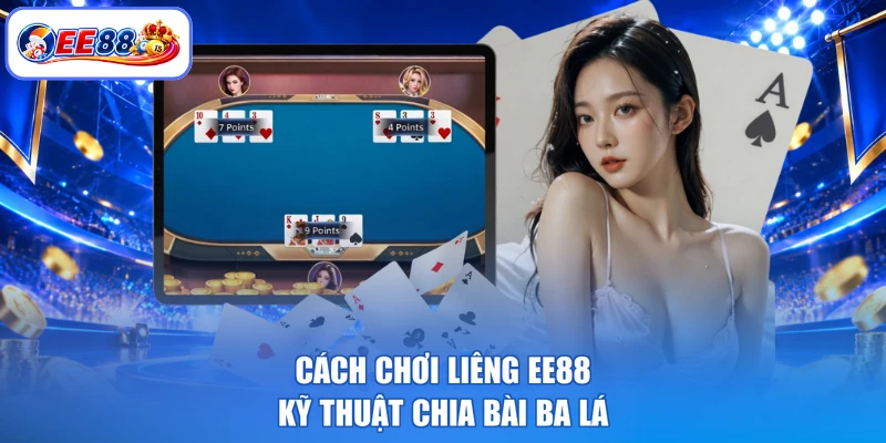 Cách chơi liêng EE88 kỹ thuật chia bài ba lá