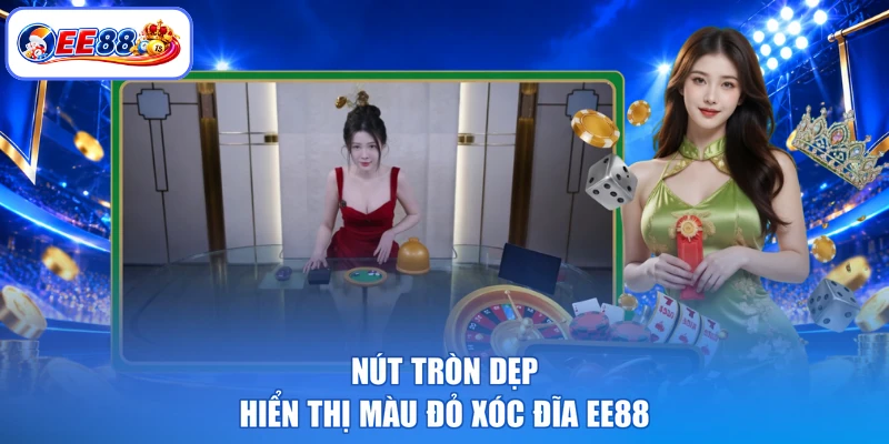 Nút tròn dẹp hiển thị màu đỏ xóc đĩa EE88